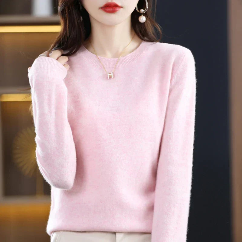 100% Pure Wool Cashmere Sweater for Autumn and Winter