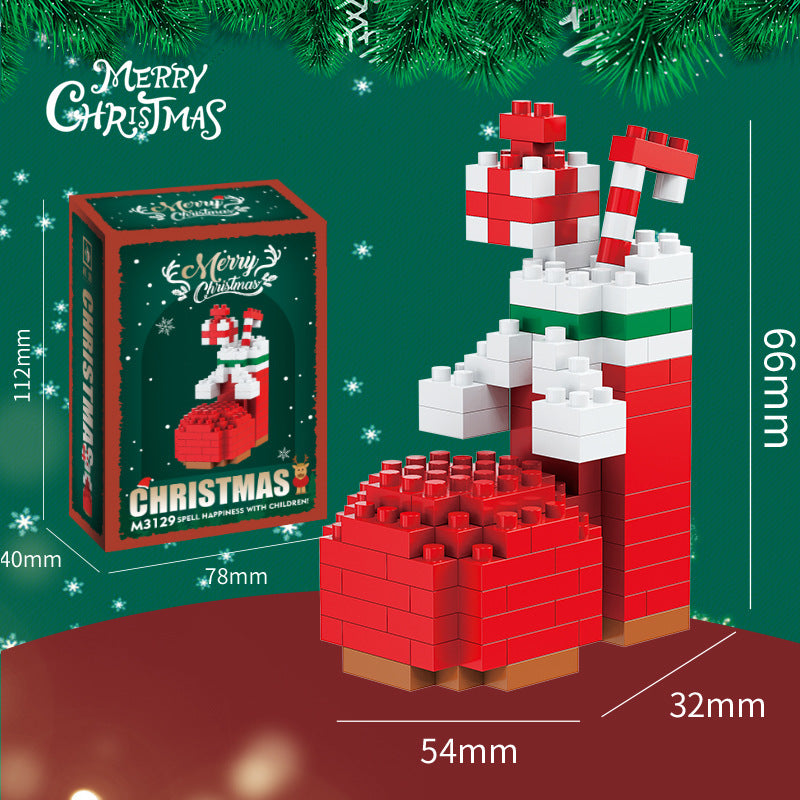 Christmas Building Bricks Set – Collectible Holiday Mini Figures in Gift Box