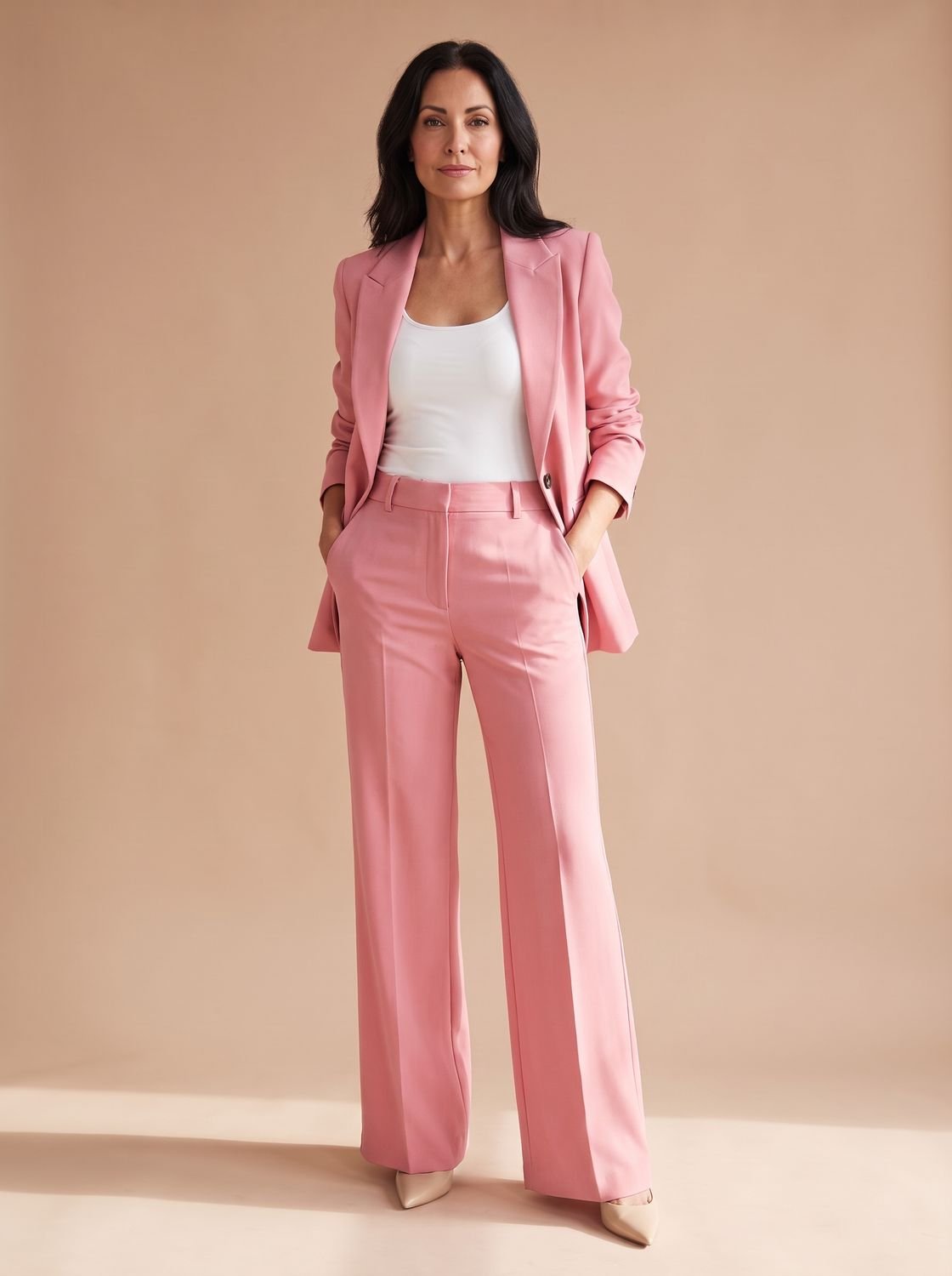 Elegant Women's Two-Piece Pantsuit with Blazer