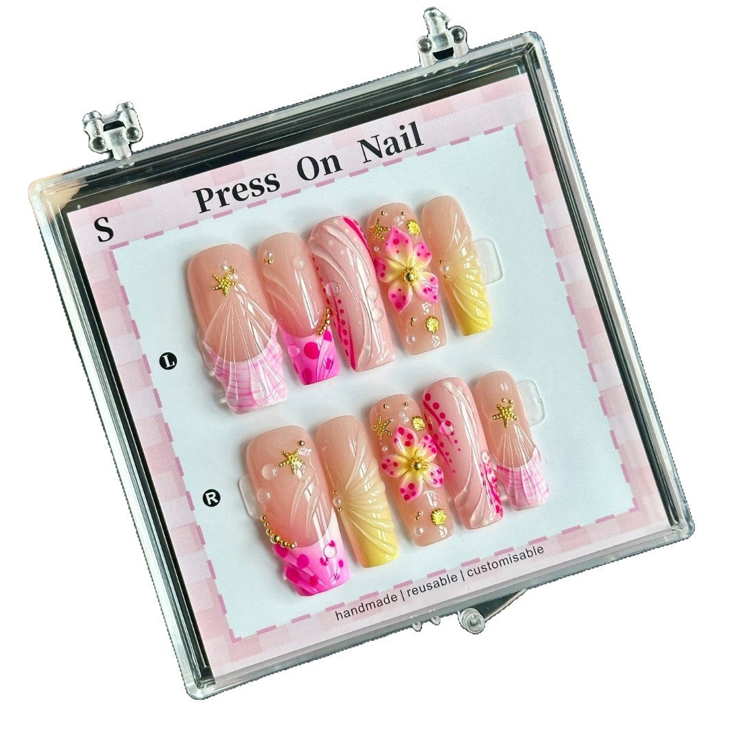 Handmade Floral Press-On Nails
