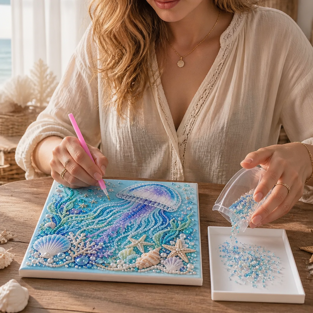 Jellyfish 3D Pearl Mosaic Art Kit