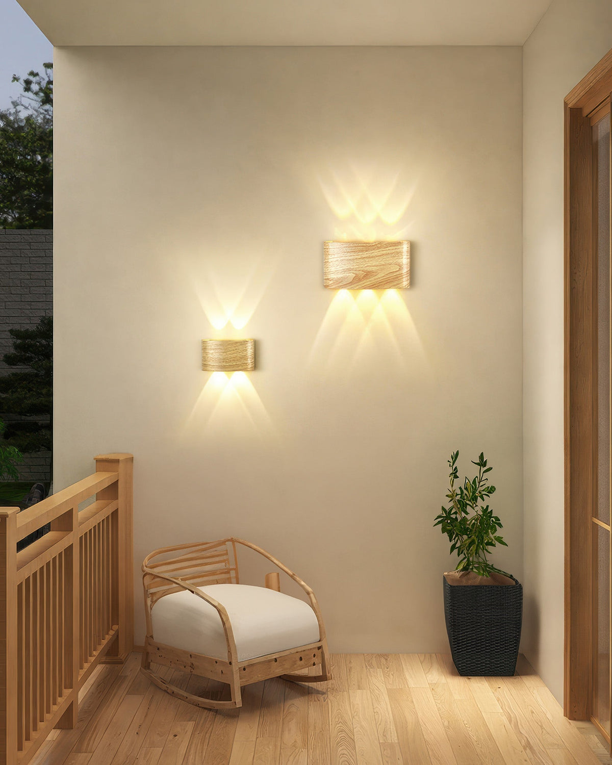 Luxury Wood Grain Wall Lamp for Timeless Ambiance