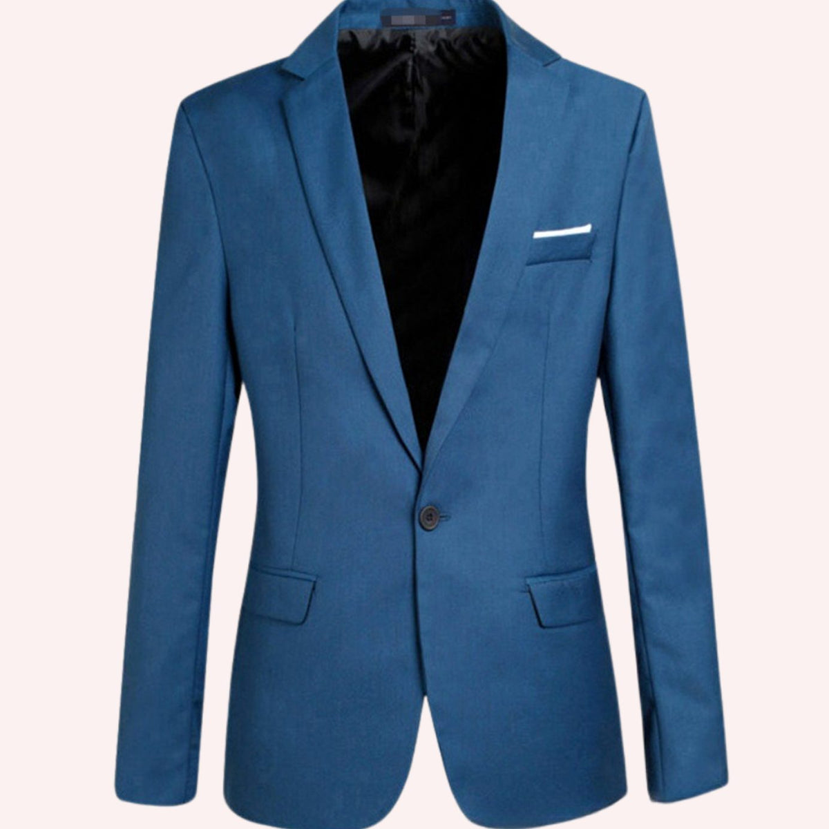 Men's Modern Fit Single-Button Notch Lapel Blazer Suit Jacket