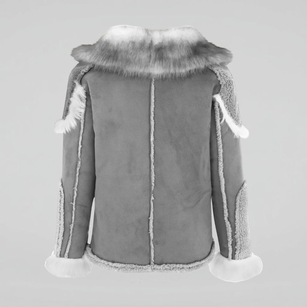 Men's Oversized Winter Coat with Heavy Collar Jacket Outerwear