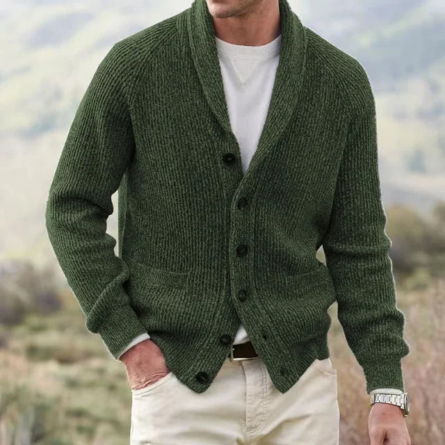 Men's Shawl Collar Cardigan Sweater