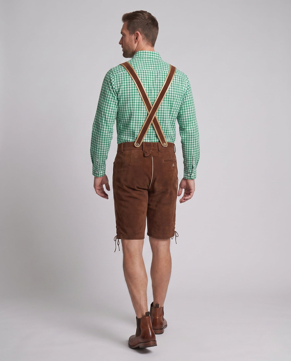 Men's Trachten Lederhosen with Traditional Embroidery