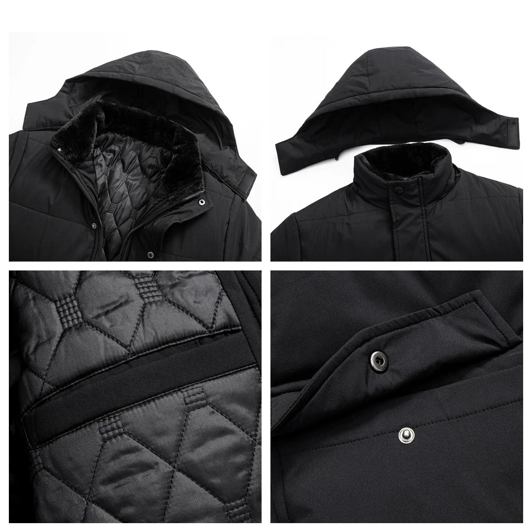 Men's Warm Fur-Lined Puffer Jacket