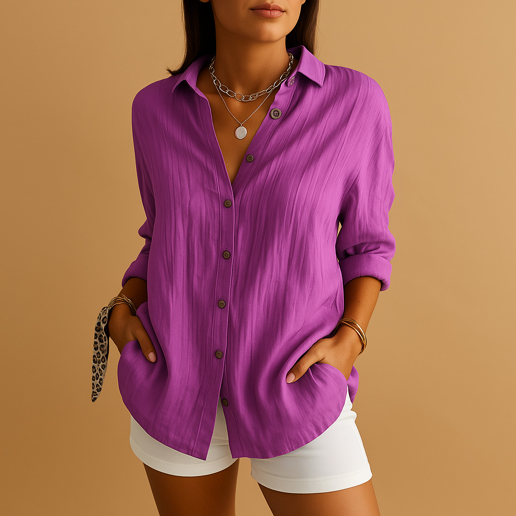 Image of Miranda | Women's Long Sleeve Button-Down Blouse