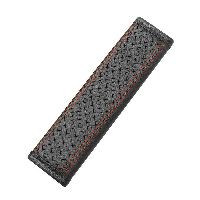 Padded Anti-Slip Quilted Seat Belt Shoulder Cushion with Reinforced Stitching