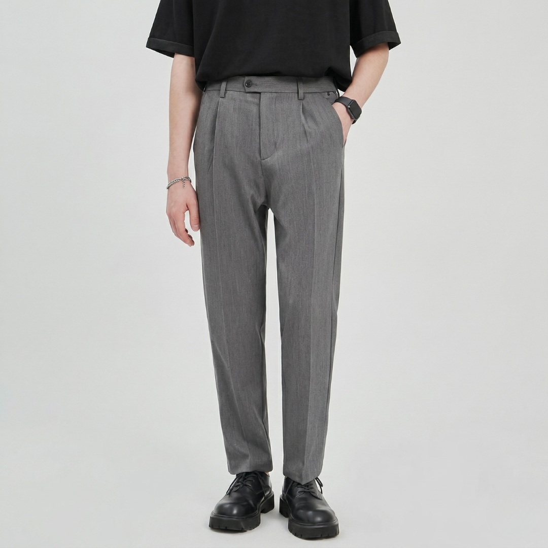 Samuel | Men's Pleated Wide Leg Pants - Image 3