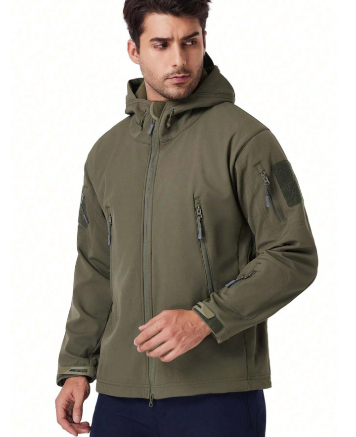 Unisex Waterproof and Windproof Fleece-Lined Outdoor Set