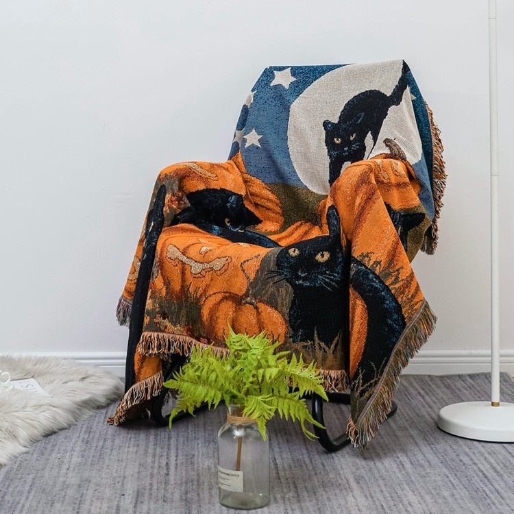 Vintage Pumpkin Sofa Throw Blanket