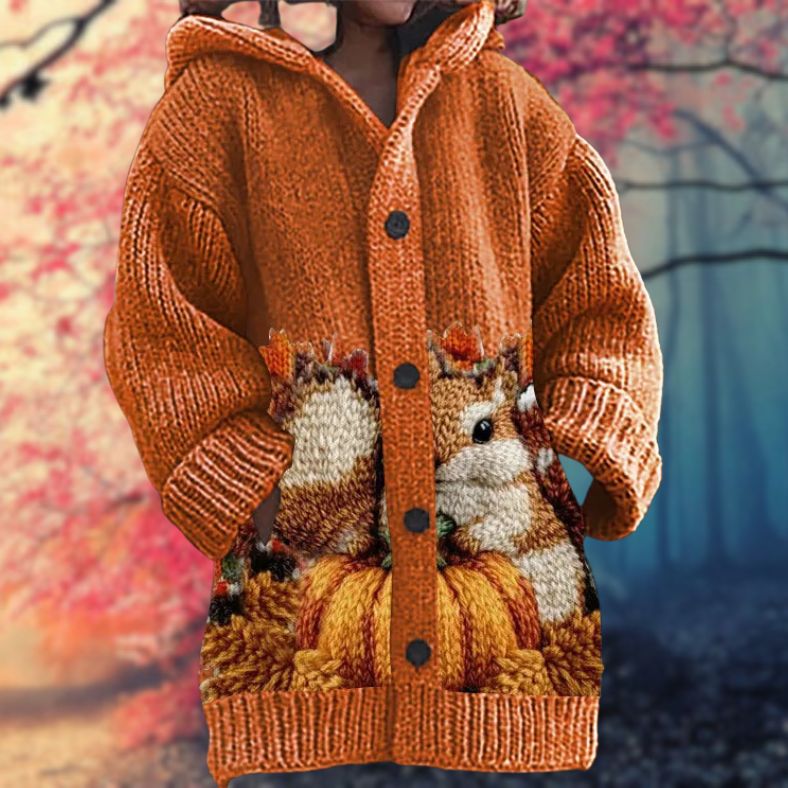 Warm Button-Up Hoodie