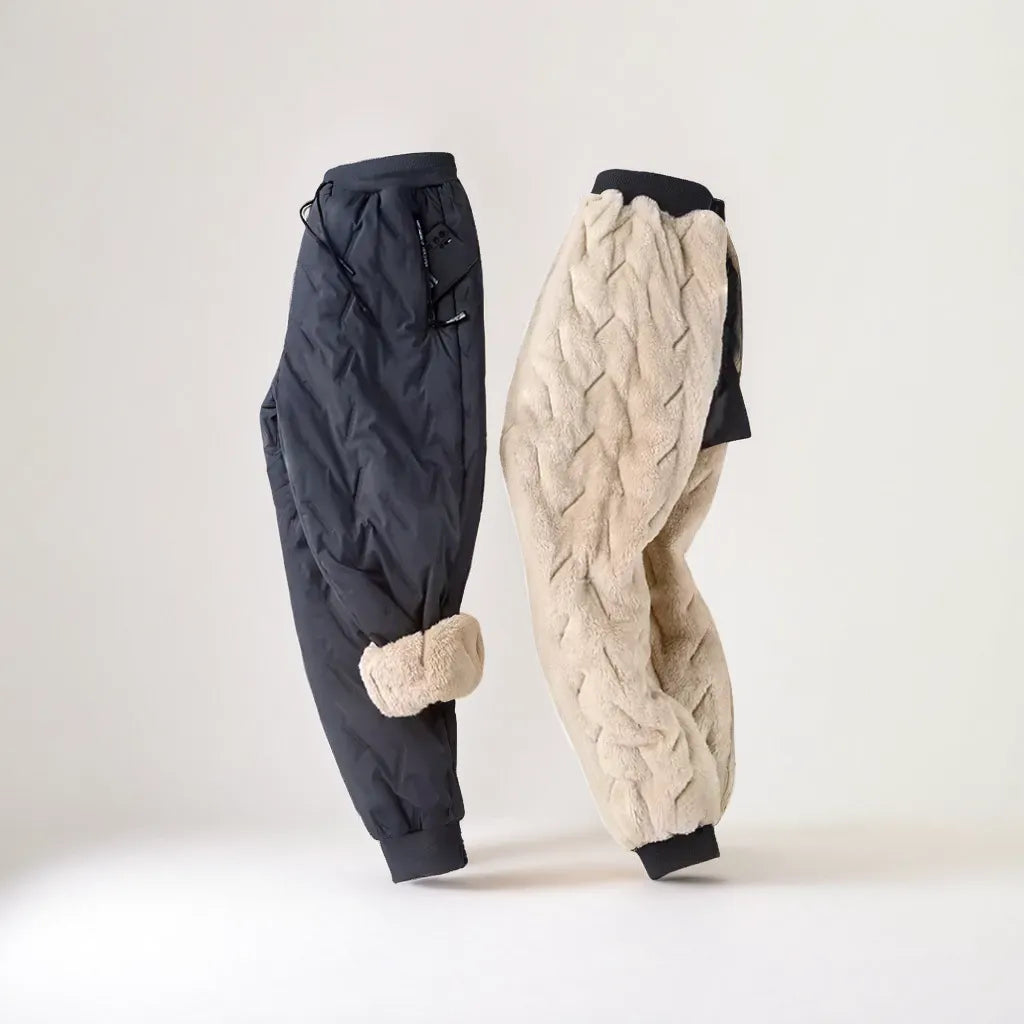Waterproof Fleece-Lined Winter Pants for Men and Women