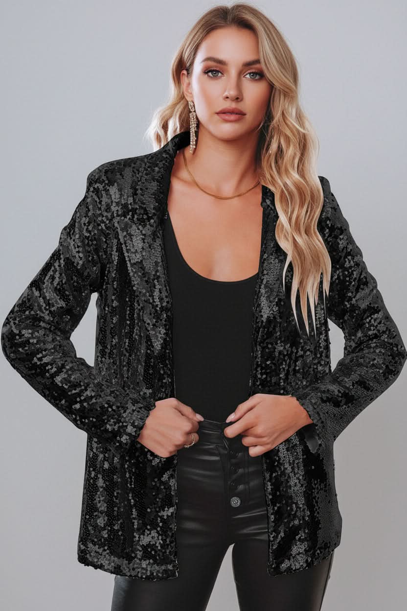 Women's Glittering Sequin Blazer