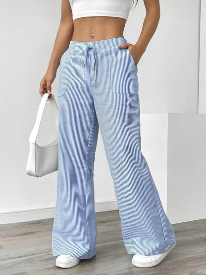 Linda | Elegant Striped Pants with Pockets in Trendy Colors - Image 20