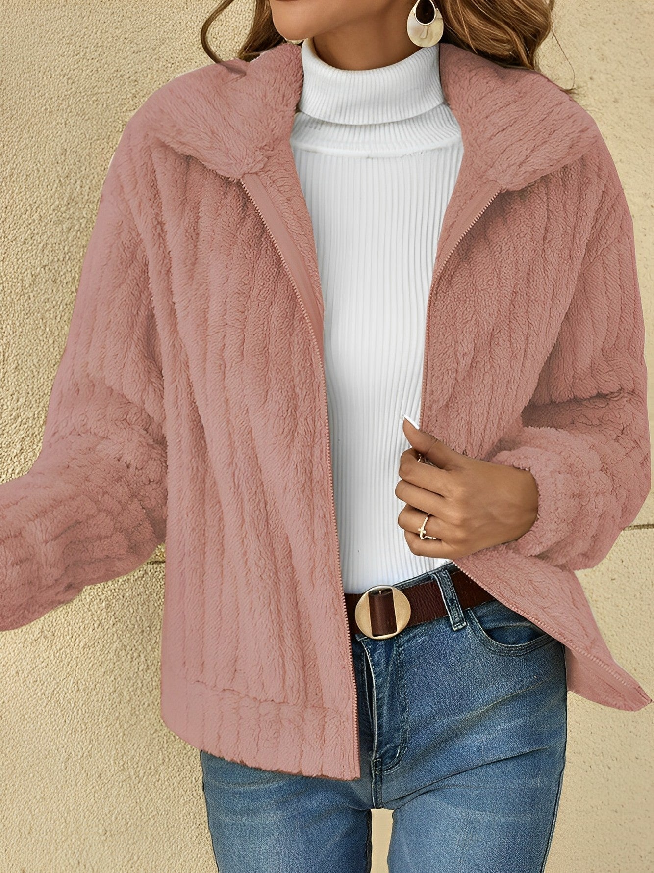 Angela | Women's Zip-Up Relaxed Fit Jacket - Image 4