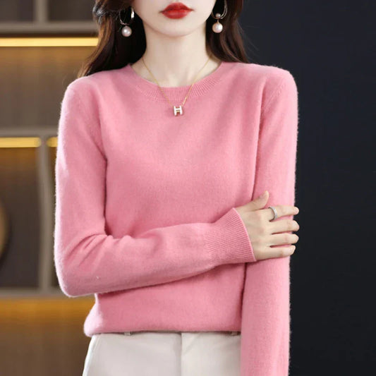 100% Pure Wool Cashmere Sweater for Autumn and Winter