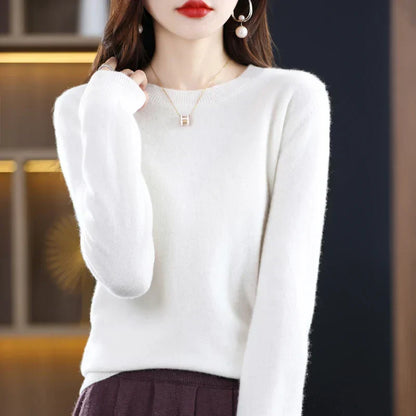 100% Pure Wool Cashmere Sweater for Autumn and Winter