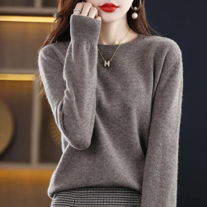 100% Pure Wool Cashmere Sweater for Autumn and Winter