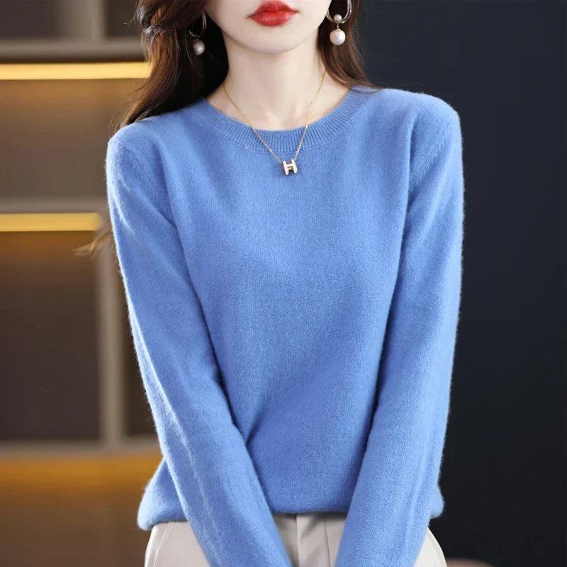 100% Pure Wool Cashmere Sweater for Autumn and Winter