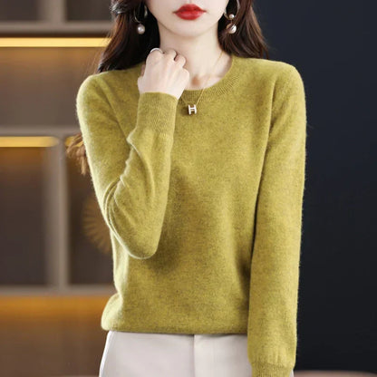 100% Pure Wool Cashmere Sweater for Autumn and Winter