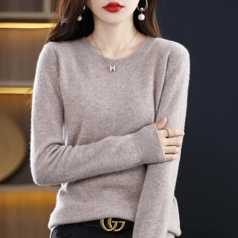 100% Pure Wool Cashmere Sweater for Autumn and Winter
