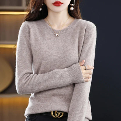 100% Pure Wool Cashmere Sweater for Autumn and Winter