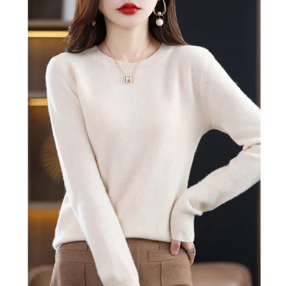 100% Pure Wool Cashmere Sweater for Autumn and Winter