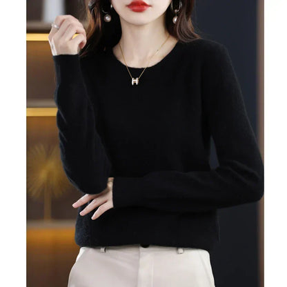 100% Pure Wool Cashmere Sweater for Autumn and Winter