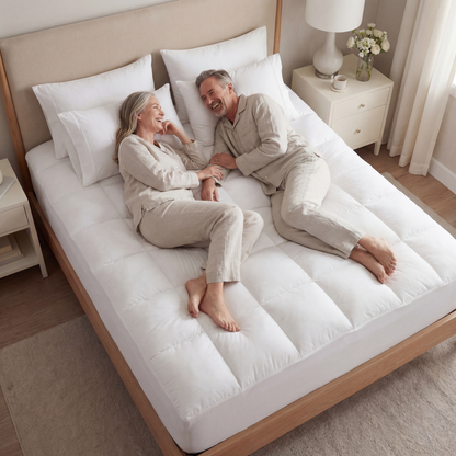 1000 GSM Soft Mattress Topper - Breathable Cooling Comfort Layer
