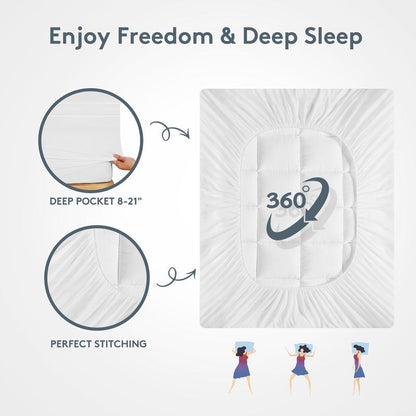 1000 GSM Soft Mattress Topper - Breathable Cooling Comfort Layer