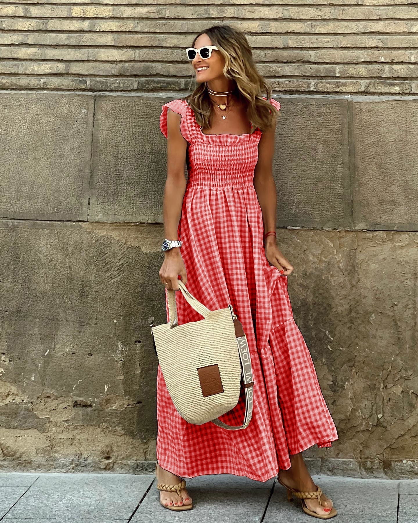 Christine | Elegant Sleeve Smocked Maxi Dress - Image 6