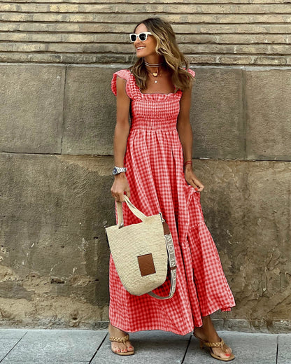 Christine | Elegant Sleeve Smocked Maxi Dress - Image 6