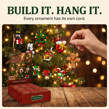 12-Day Christmas Mini Brick Ornament Countdown, Blind Box Set