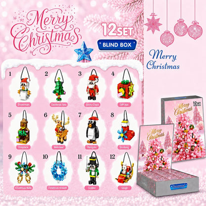 12-Day Christmas Mini Brick Ornament Countdown, Blind Box Set