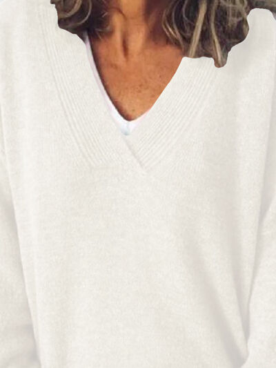 Jeanette | Women's Oversized V-Neck Sweater - Image 5