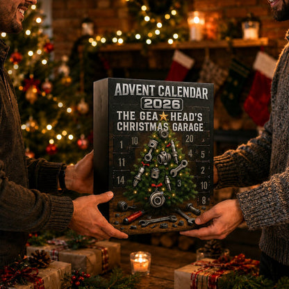 2026 Car Parts Advent Calendar - 24-Day Garage-Themed Countdown with Tools and Workshop Designs