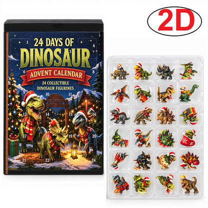 24-Day 2D Dinosaur Christmas Advent Calendar