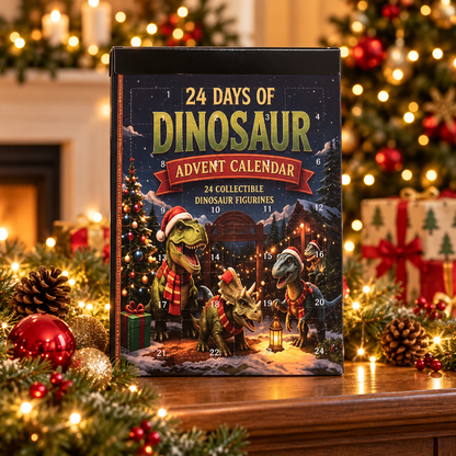 24-Day 2D Dinosaur Christmas Advent Calendar