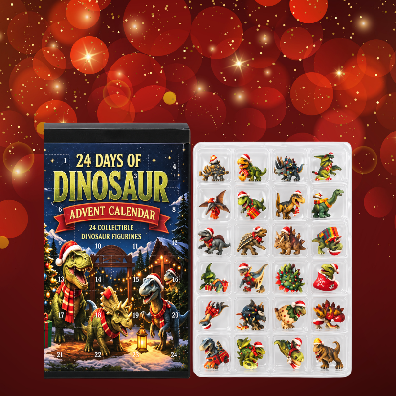 24-Day 2D Dinosaur Christmas Advent Calendar
