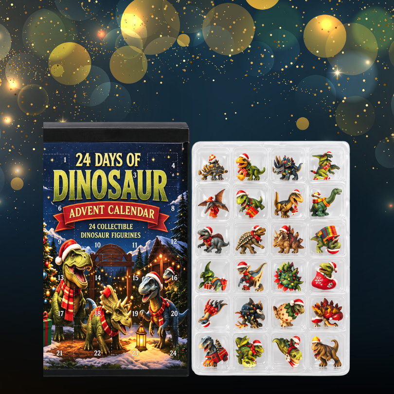 24-Day 2D Dinosaur Christmas Advent Calendar