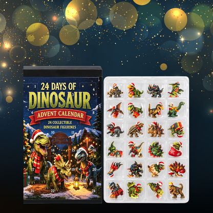 24-Day 2D Dinosaur Christmas Advent Calendar