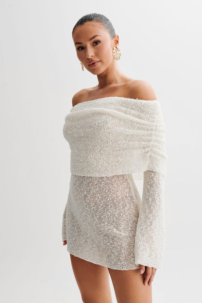 Lucy | Women's Off-Shoulder Mini Dress - Image 1