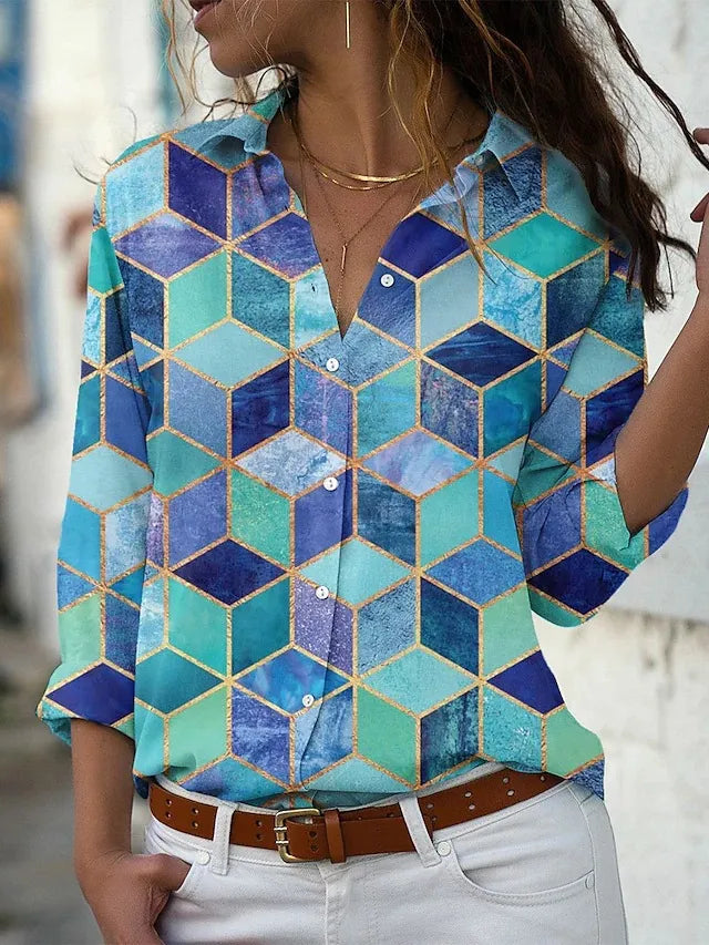 Adeline | Women's Button Front Printed Jacket