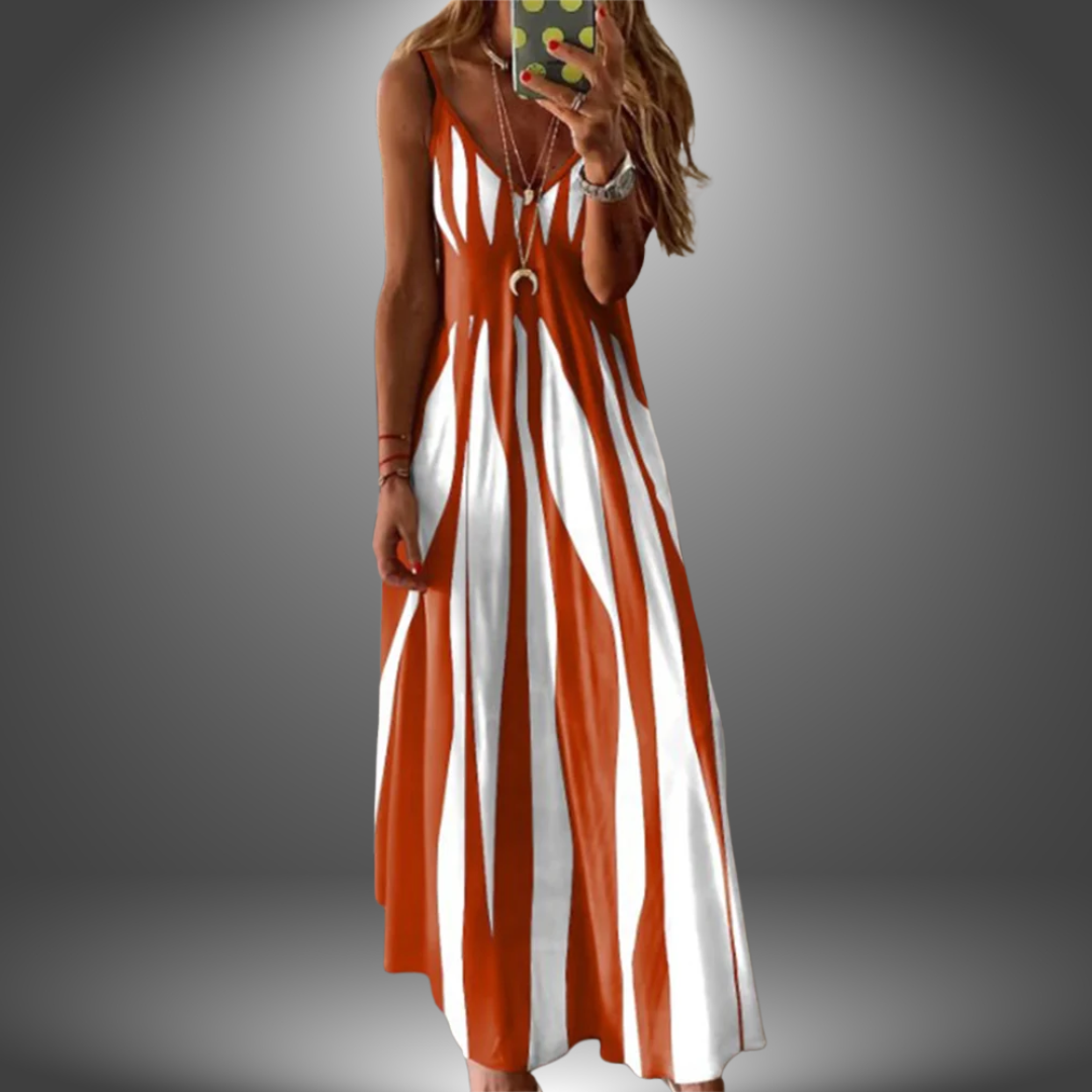 Brianna | Elegant Striped Sleeveless Maxi Dress for Effortless Style - Image 4