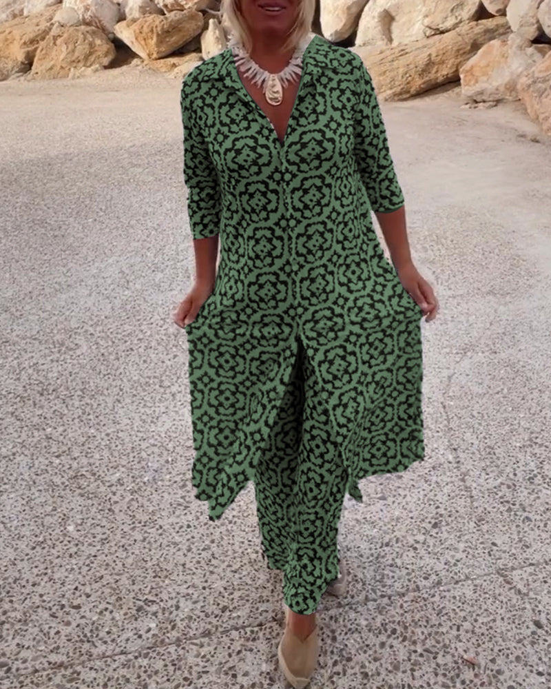 Michelle | Elegant Printed Two-Piece Set for Everyday Style - Image 6