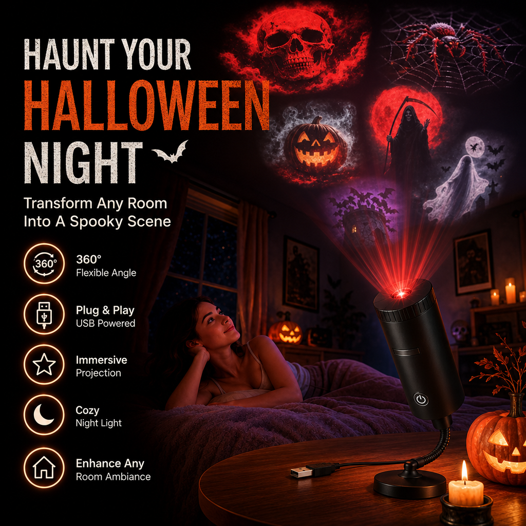 360° Rotating Night Light Projector