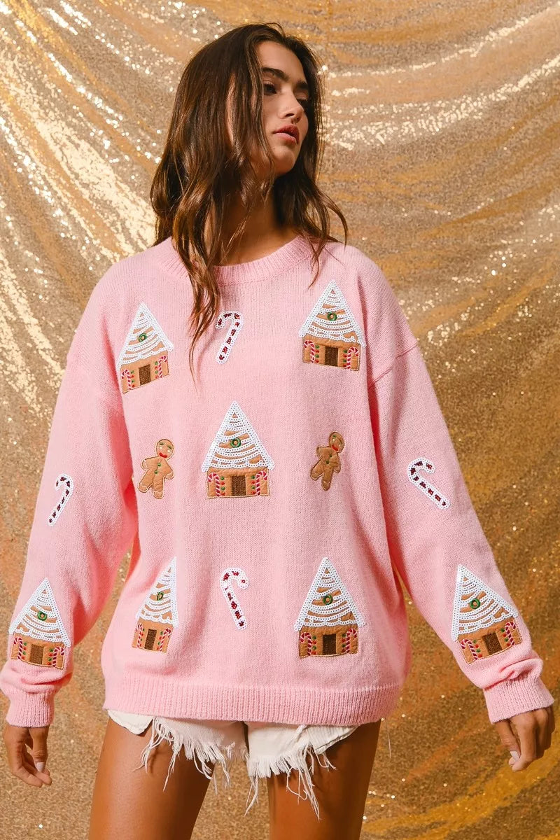 Jocelyn | Women's Novelty Christmas Crew Neck Sweater - Image 4