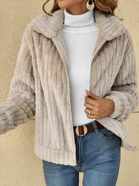 Angela | Women's Zip-Up Relaxed Fit Jacket - Image 1